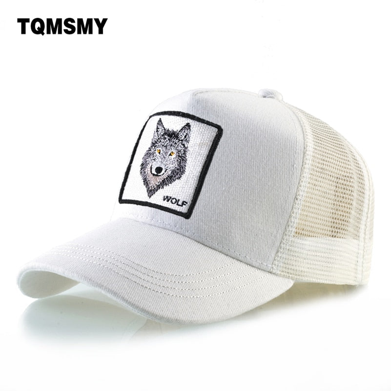 Embroidered Wolf Cap