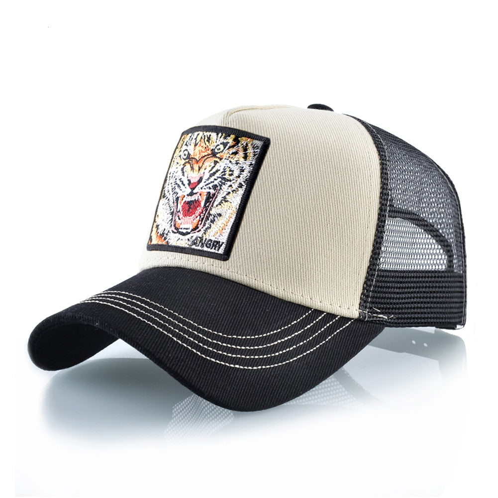 Roaring tiger Embroidered Cap