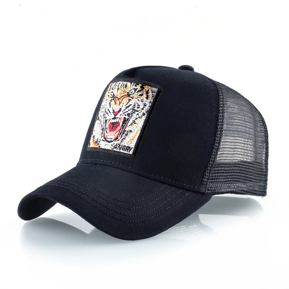 Roaring tiger Embroidered Cap