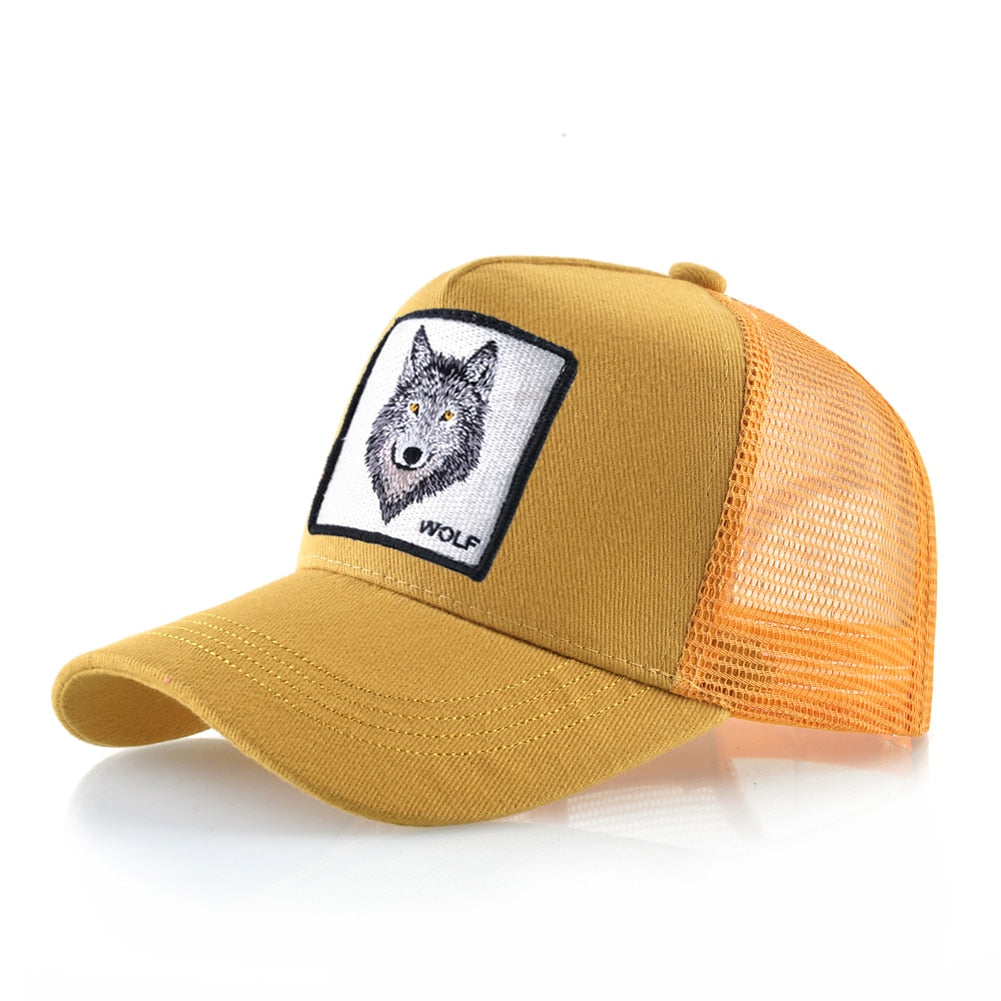 Embroidered Wolf Cap