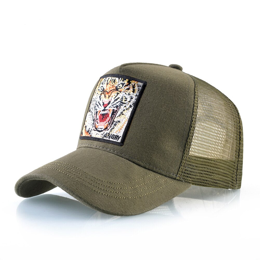 Roaring tiger Embroidered Cap