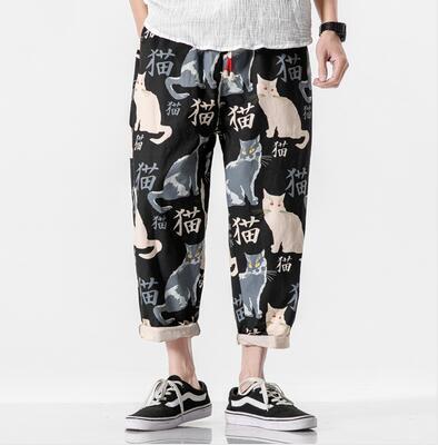 CAT ANKLE LENGTH SWEATPANTS